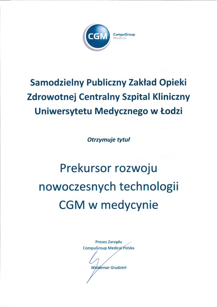 Prekursor rozwoju nowoczesnych technologii CGM w medycynie