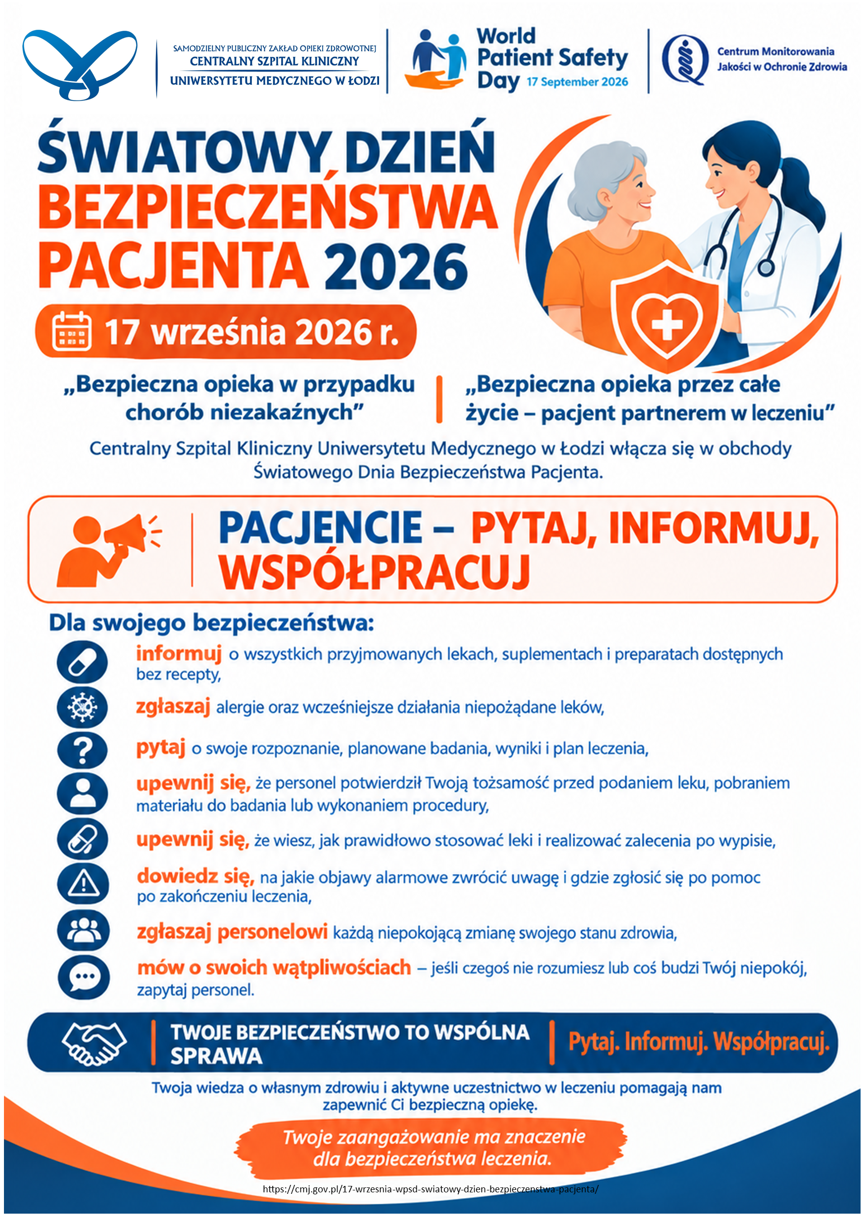 Światowy Dzień Bezpieczeństwa Pacjenta 2026